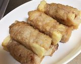 高野豆腐の豚肉巻き揚げ 野菜の甘酢あん作り方6写真