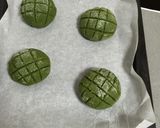 抹茶メロンパン作り方4写真
