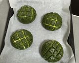 抹茶メロンパン作り方5写真