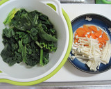 たらとちぢみほうれん草のホイル焼き作り方1写真