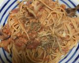釣ったアオリイカでトマトクリームパスタ作り方4写真