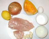 鶏むね肉カボチャ玉ねぎのドレッシング焼き作り方1写真