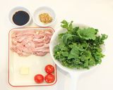 鶏肉（せせり）と菜の花の粒マスタード炒め作り方1写真