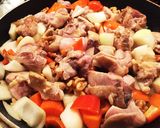 蒸し焼きでかんたん！胡桃入り酢鶏作り方4写真