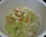 絶賛！給食レシピ　豆乳元気アップ汁作り方9写真