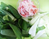 チンゲン菜のクリーム煮作り方1写真