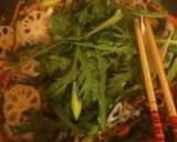牛バラ肉と春菊の炒め煮作り方7写真