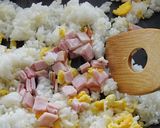 ノンメタポークロースハムとレタスの焼き飯作り方3写真