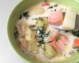 クリーミーな北欧のサーモンスープ作り方5写真