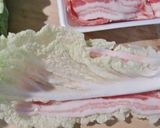もやしも入れたミルフィーユ白菜の卵とじ作り方2写真