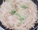 もやしも入れたミルフィーユ白菜の卵とじ作り方6写真