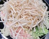 もやしも入れたミルフィーユ白菜の卵とじ作り方5写真