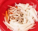 カフェ丼 きんぴらベーコンアボカド作り方1写真