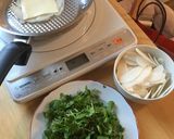 野草を楽しむ～ハコベたっぷり餅ピザ作り方3写真