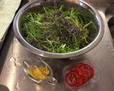 簡単みず菜サラダと鶏ハム作り方6写真