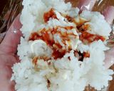 ズボラで旨い☆お好み焼き風おにぎり作り方1写真