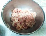 白菜入りたっぷり肉味噌の豆乳うどん作り方2写真