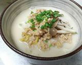 白菜入りたっぷり肉味噌の豆乳うどん作り方8写真