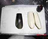 天婦羅用の茄子の切り方(末広茄子）簡単作り方3写真