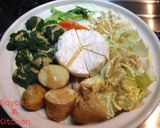 カマンベールチーズが真ん中の胡麻豆乳鍋作り方2写真