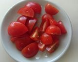 【にせ】ねぎとろ&トマトパスタ作り方4写真