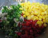 5色の色を使ってのおかず～作り方2写真