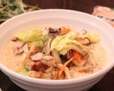 野菜たっぷりチャンポン風豆乳味噌ラーメン作り方2写真