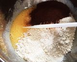 型なし簡単♡りんごとチョコの天板ケーキ作り方2写真