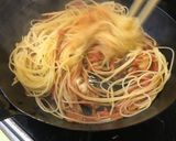 牡蠣と春菊のパスタ　トマトソース作り方16写真