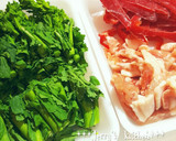 *常備菜*菜の花と豚肉のゆかり炒め作り方1写真
