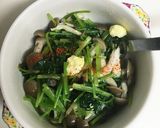 三つ葉としめじのバターポン酢和え作り方4写真