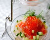前菜＊サーモンとイクラのおろし和え作り方6写真