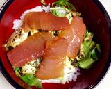 まぐろの漬けと絹ごし豆腐のジェノベーゼ丼作り方9写真
