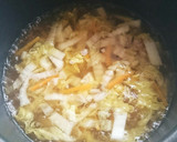 白菜とひき肉のとろりあったかスープ作り方4写真