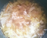 白菜とひき肉のとろりあったかスープ作り方6写真