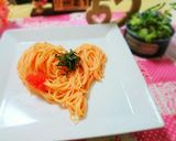 ヘルシー♪豆腐で明太子クリームパスタ作り方2写真