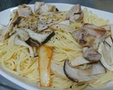 鶏とエリンギのレモンパスタ作り方6写真
