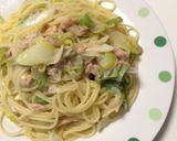 ねぎ大量消費！超簡単ツナと長ネギのパスタ作り方8写真