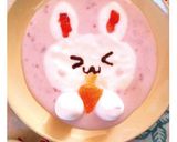 ヨーグルトアート☆人参モグモグうさぎ。作り方10写真