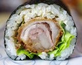 酢飯いらずのとんかつ巻き寿司作り方7写真
