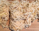 酒の肴~イカを使わないイカのかき揚げ作り方1写真
