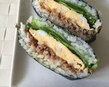 牛肉炒めと卵のおにぎらず。お弁当にも。作り方11写真