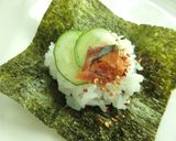 柚子香る❀鯖へしこの手まきごはん。作り方4写真