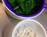 京風★菜の花とイカの辛子酢味噌和え作り方1写真