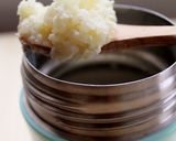 ヘルシー♪フードコンテナーで豆乳あずき粥作り方2写真