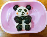キャラ弁　簡単　パンダ♡　動物　海苔だけ作り方4写真
