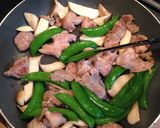 春色！スナップエンドウと豚肉の炒め物作り方7写真
