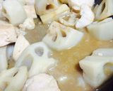 レンコンと鶏胸肉の味噌煮作り方5写真