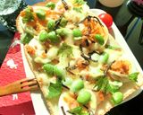 茹で卵×鮭フレ×枝豆の和トースト作り方5写真