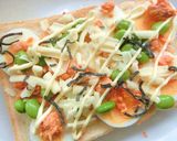茹で卵×鮭フレ×枝豆の和トースト作り方4写真